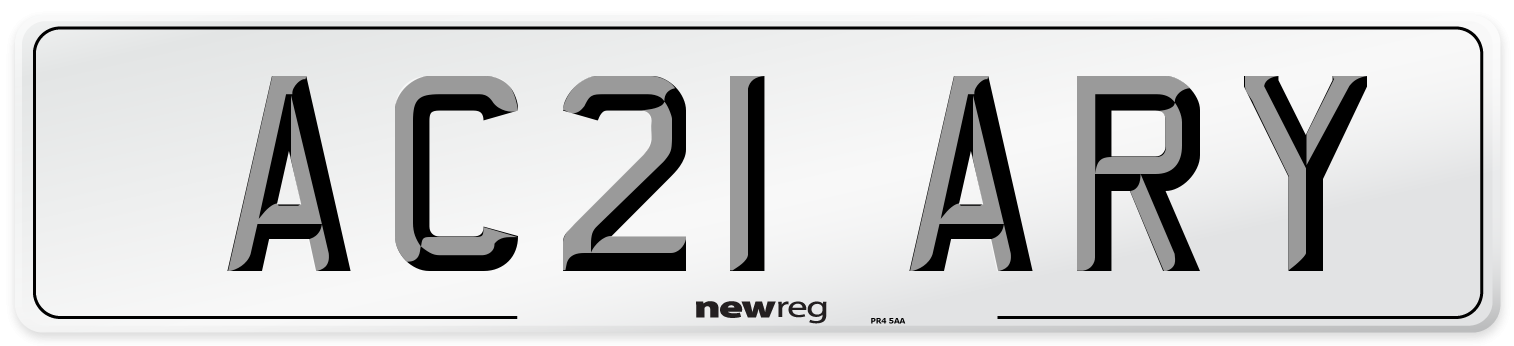 AC21 ARY Number Plate from New Reg
